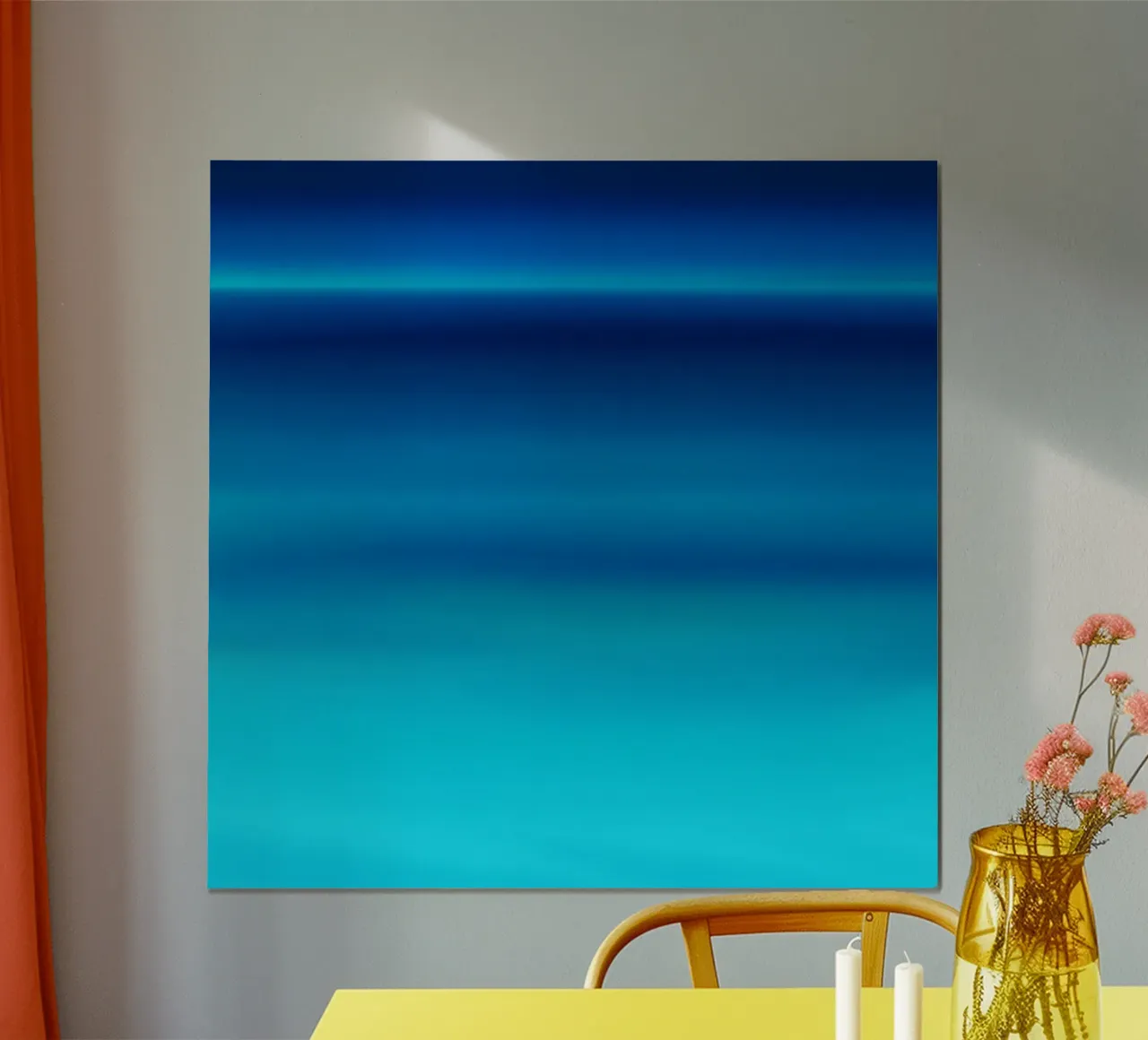 Gradiente oceano blu con onde delicate carta hahnemühle da PhotoVibe Decor