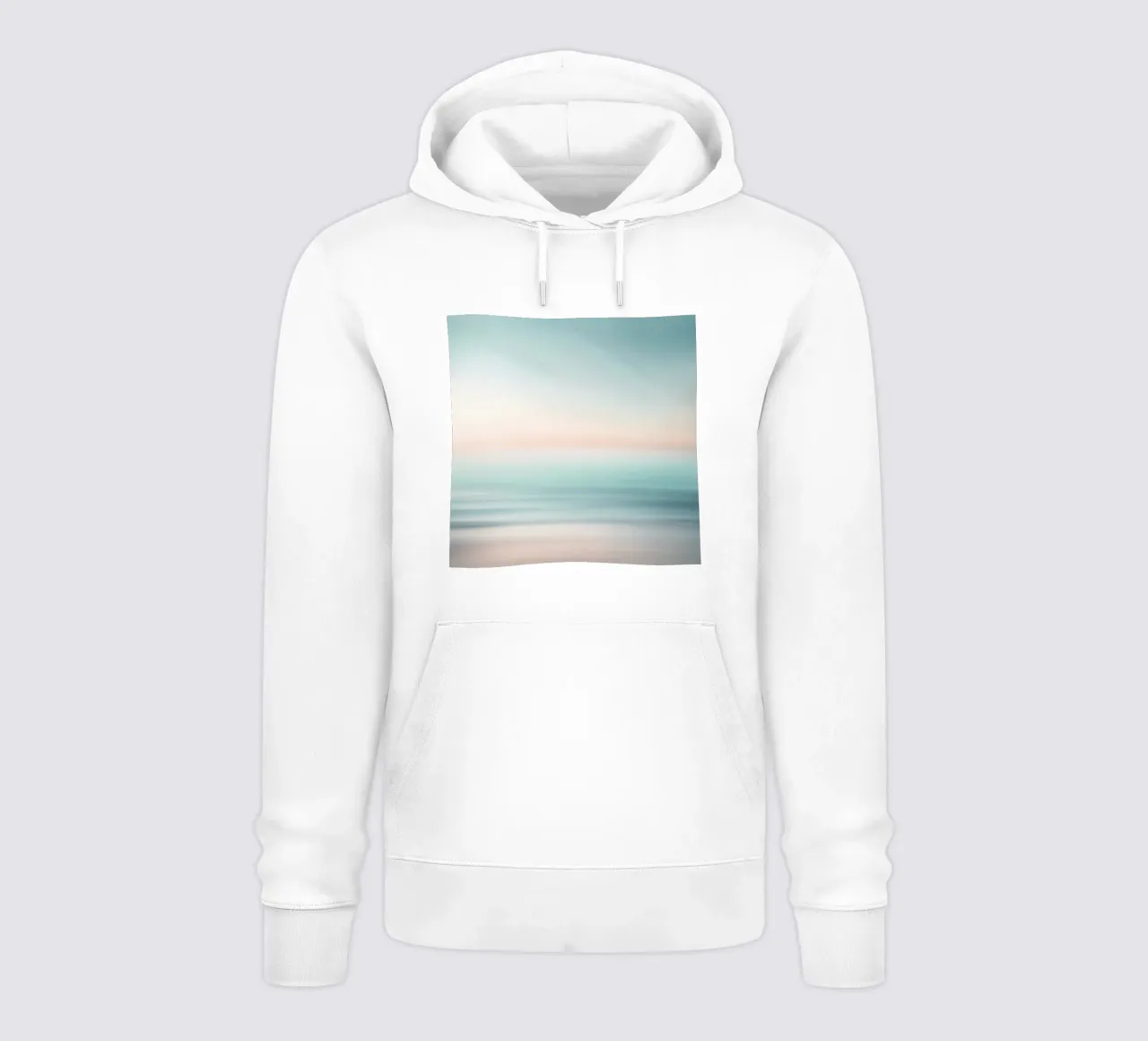 Strati di oceano sfocati in un pallido tramonto felpa con cappuccio da PhotoVibe Decor