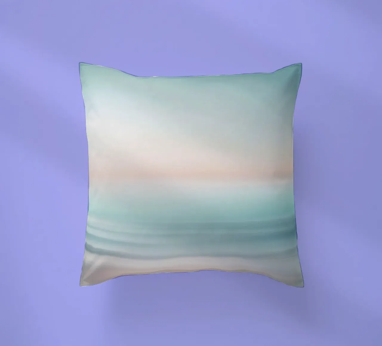 Strati di oceano sfocati in un pallido tramonto cuscino da PhotoVibe Decor