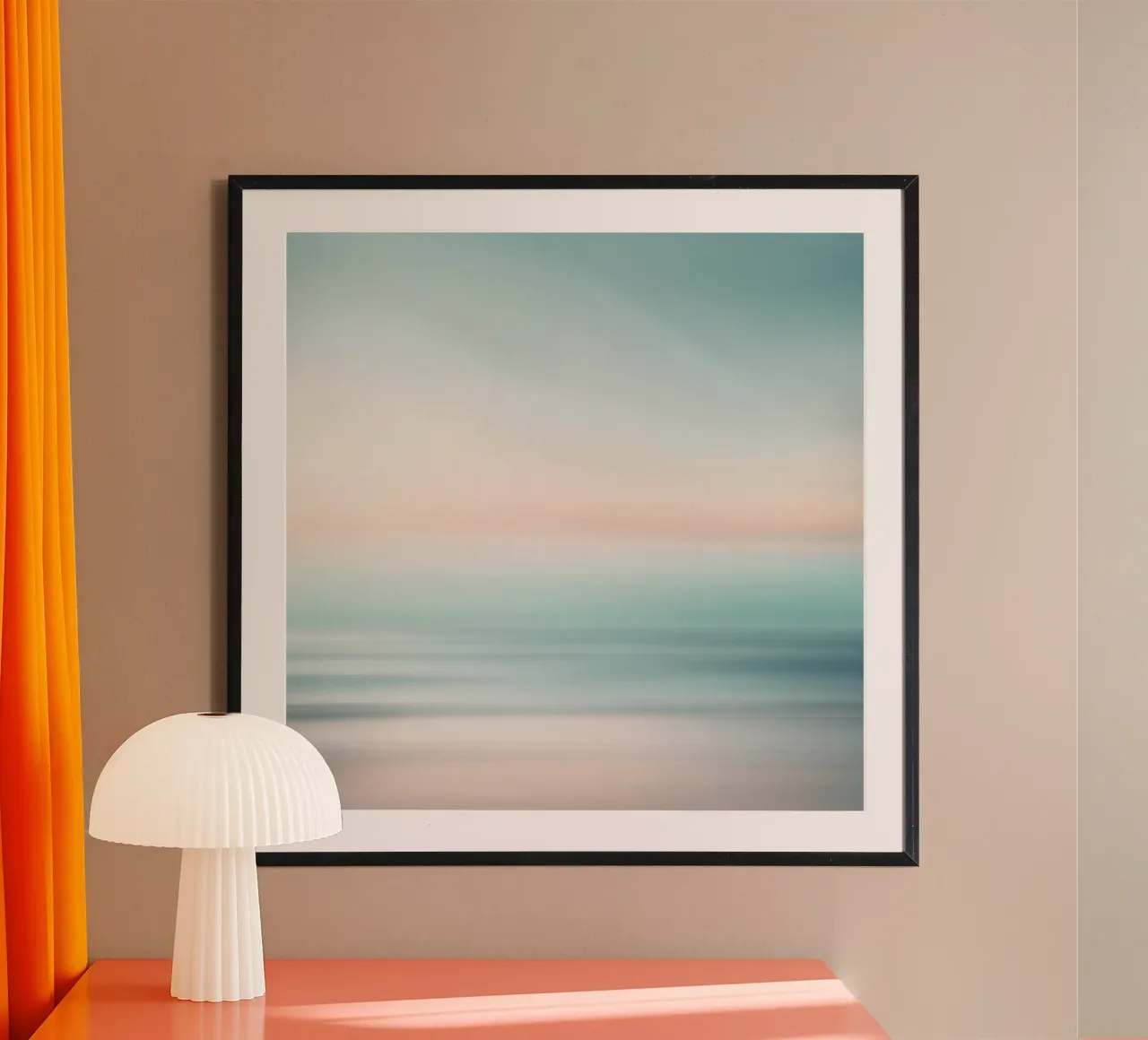 Strati di oceano sfocati in un pallido tramonto carta hahnemühle da PhotoVibe Decor
