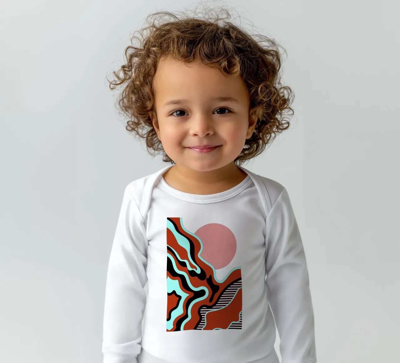 Beautiful Journey Rosttürkis Langarm Babybody von SilverPegasus