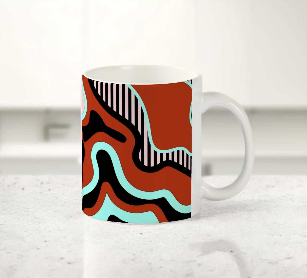 Beautiful Journey Rust Turquoise ceramic mug by SilverPegasus