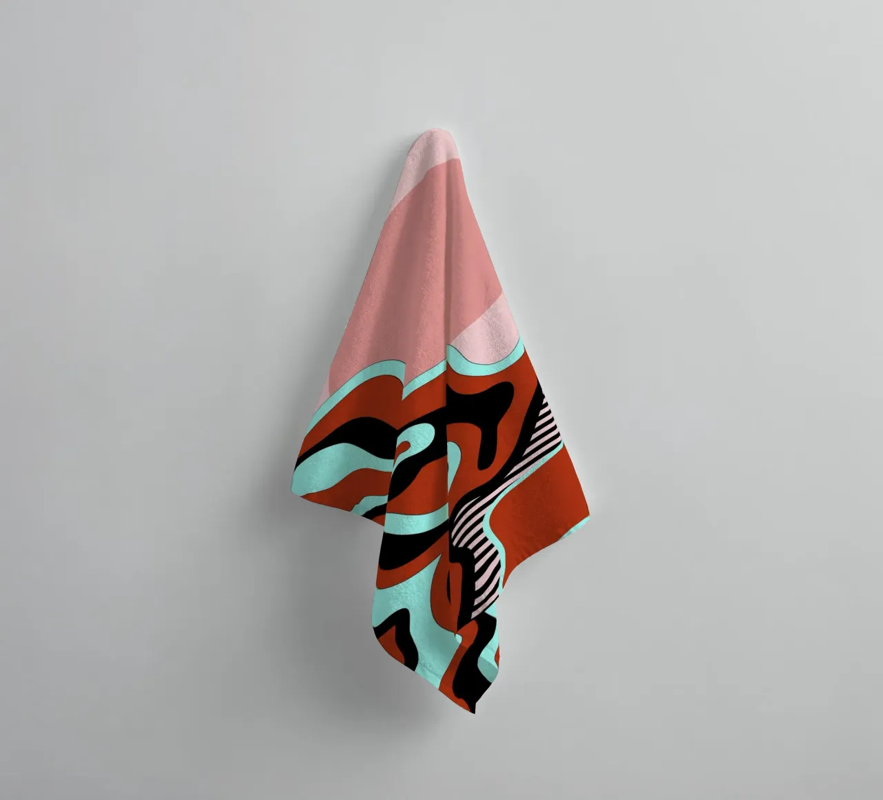 Beautiful Journey Rust Turquoise towel by SilverPegasus