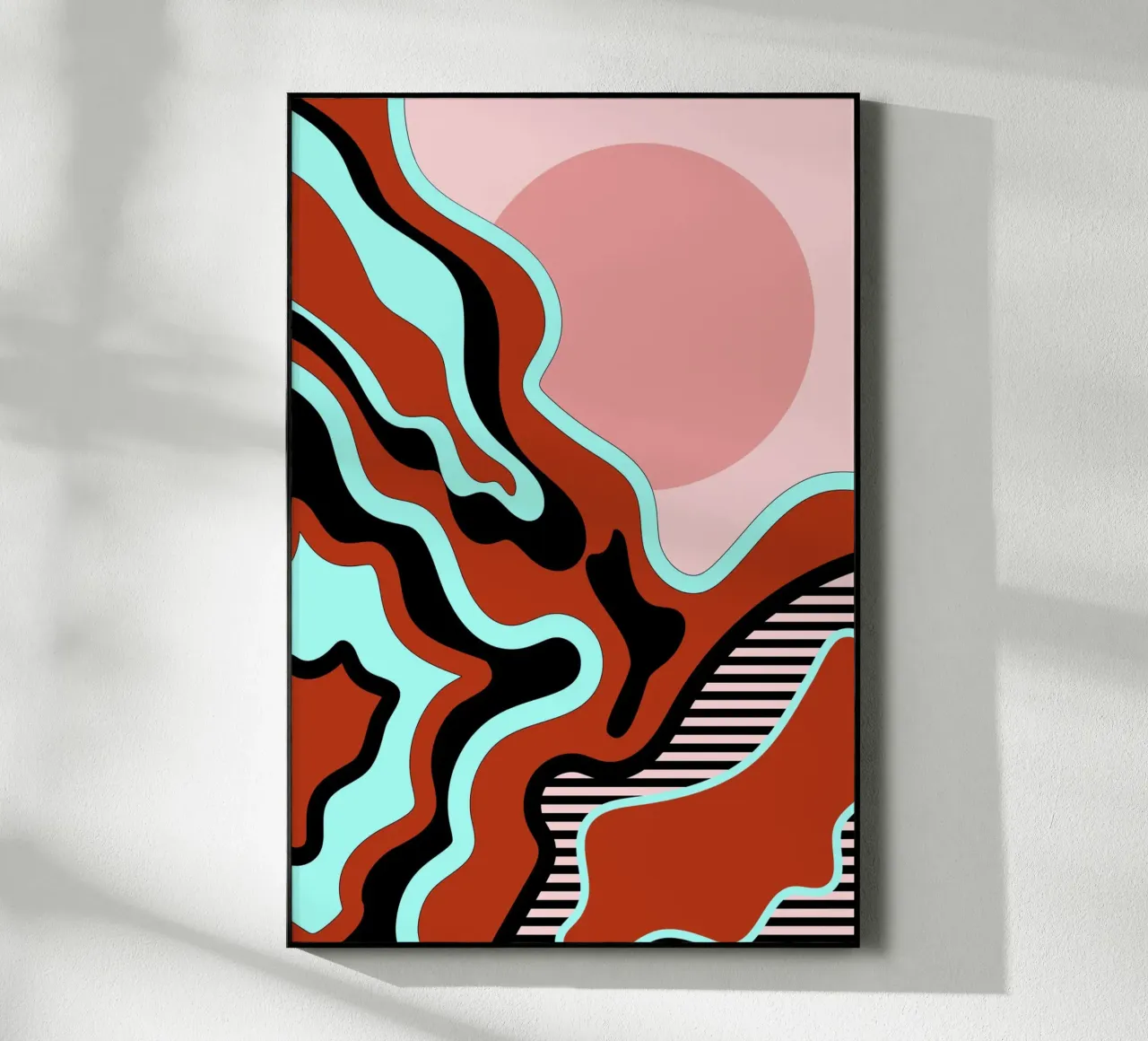 Beautiful Journey Rust Turquoise acrylic glass by SilverPegasus