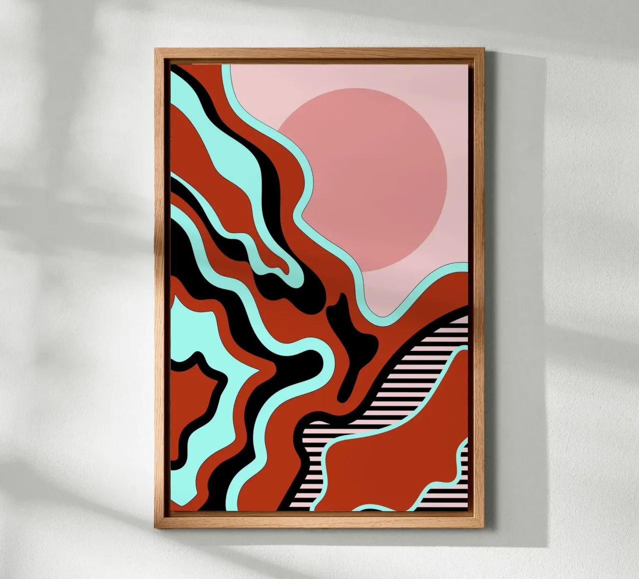 Beautiful Journey Rust Turquoise canvas with Floater frame by SilverPegasus