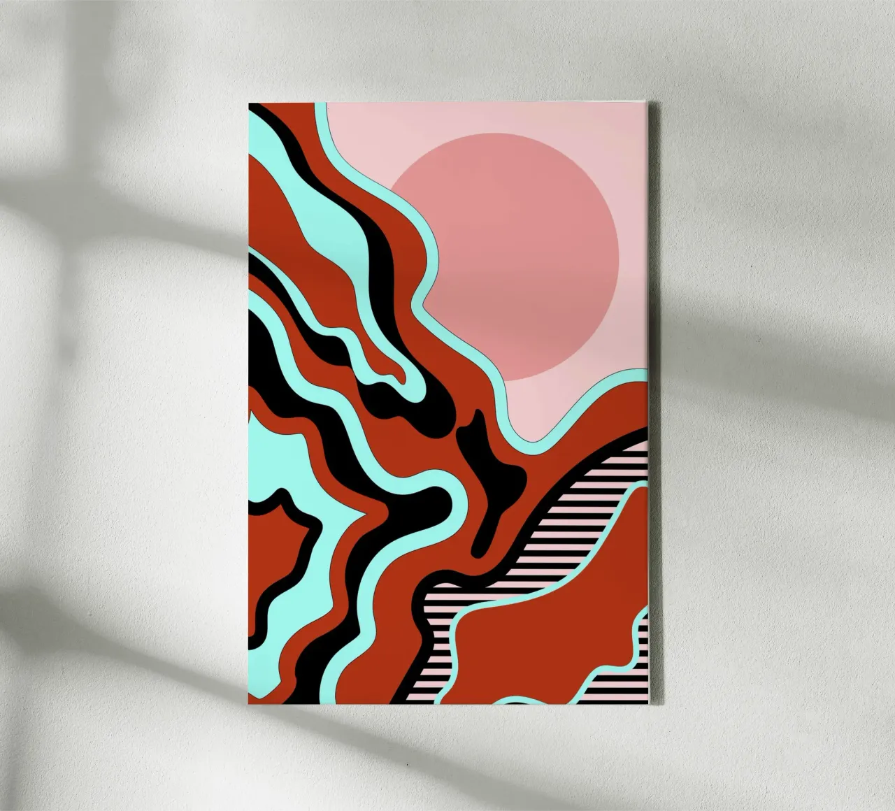 Beautiful Journey Rust Turquoise canvas with Floater frame by SilverPegasus