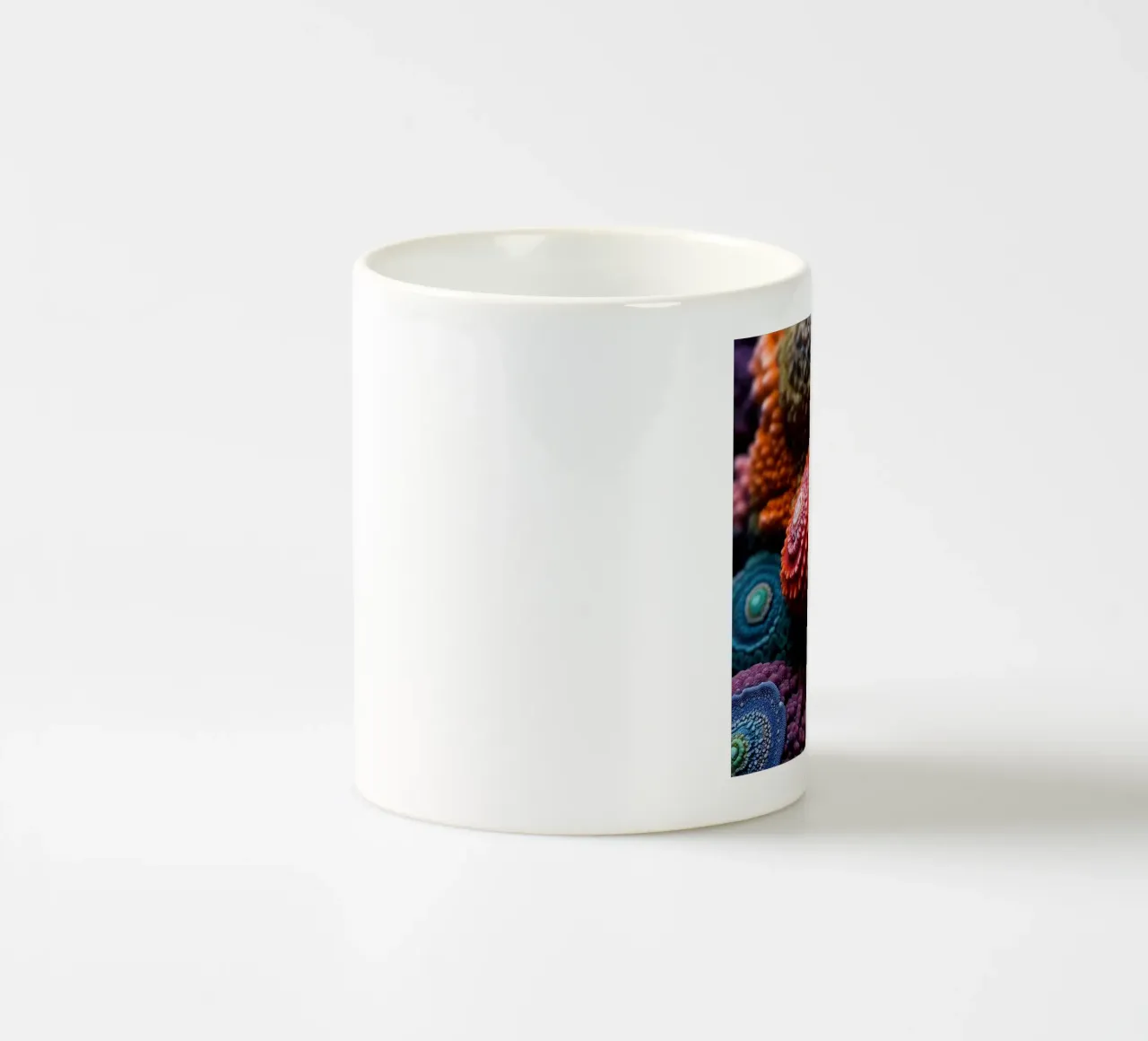 Strutture astratte colorate di corallo tazza in ceramica da PhotoVibe Decor