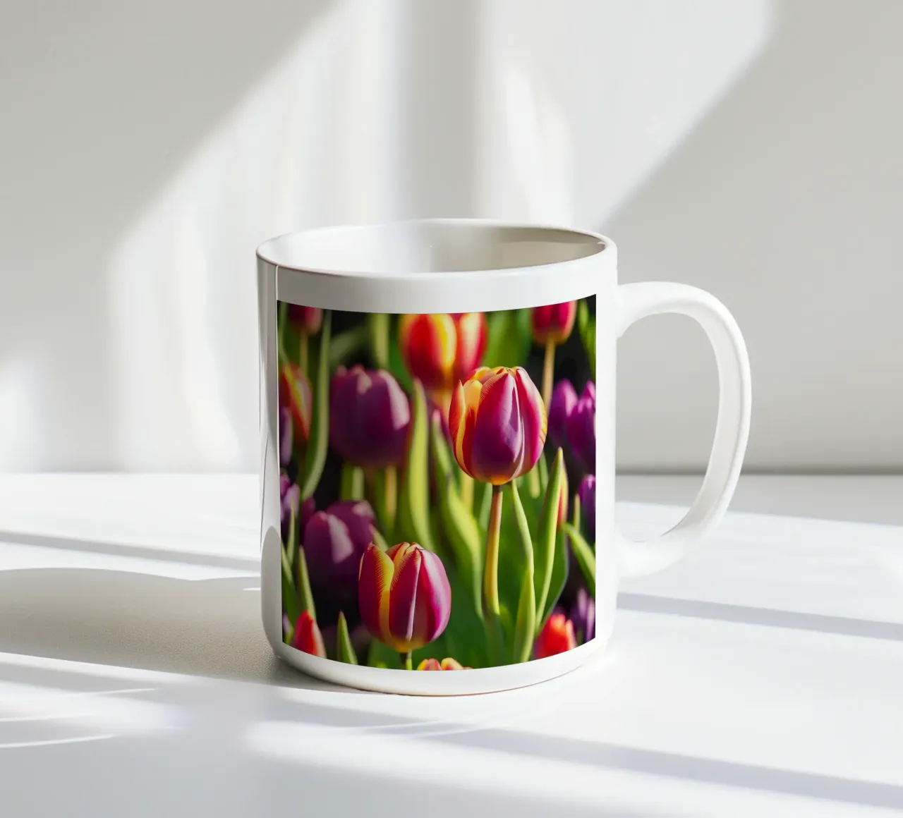 Tulipani colorati in fiore tazza in ceramica da PhotoVibe Decor