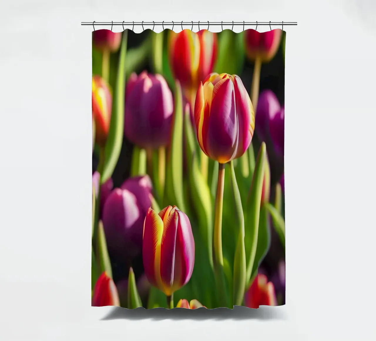 Tulipani colorati in fiore tenda da doccia da PhotoVibe Decor