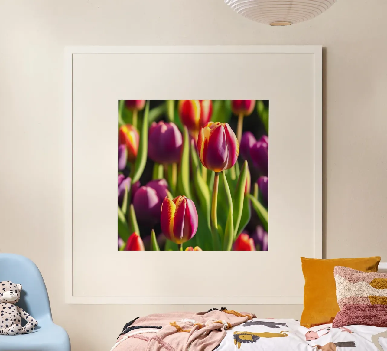 Tulipani colorati in fiore carta hahnemühle da PhotoVibe Decor