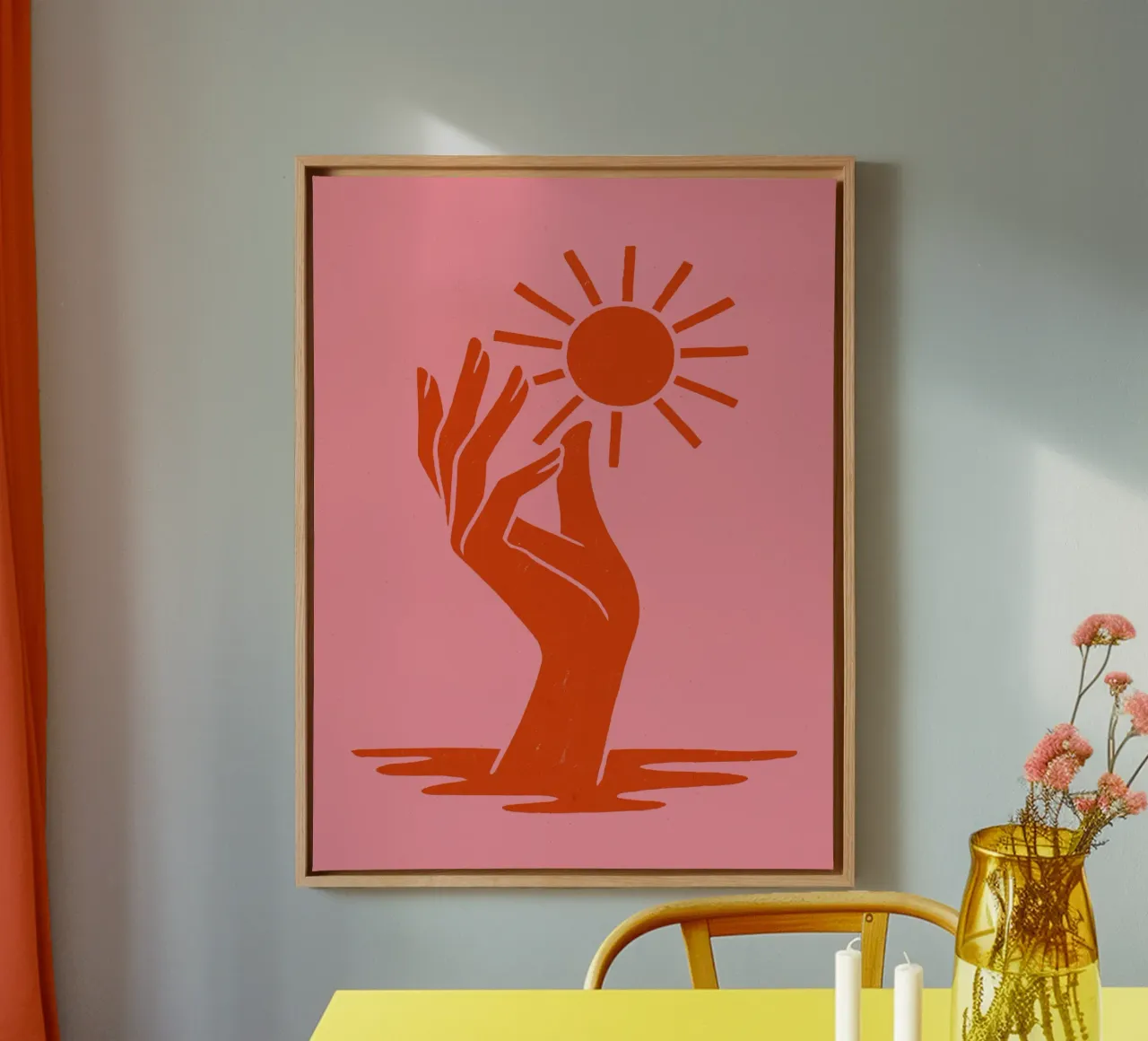 Touch The Sun No 02 tela con Cornice a cassetta da treechild