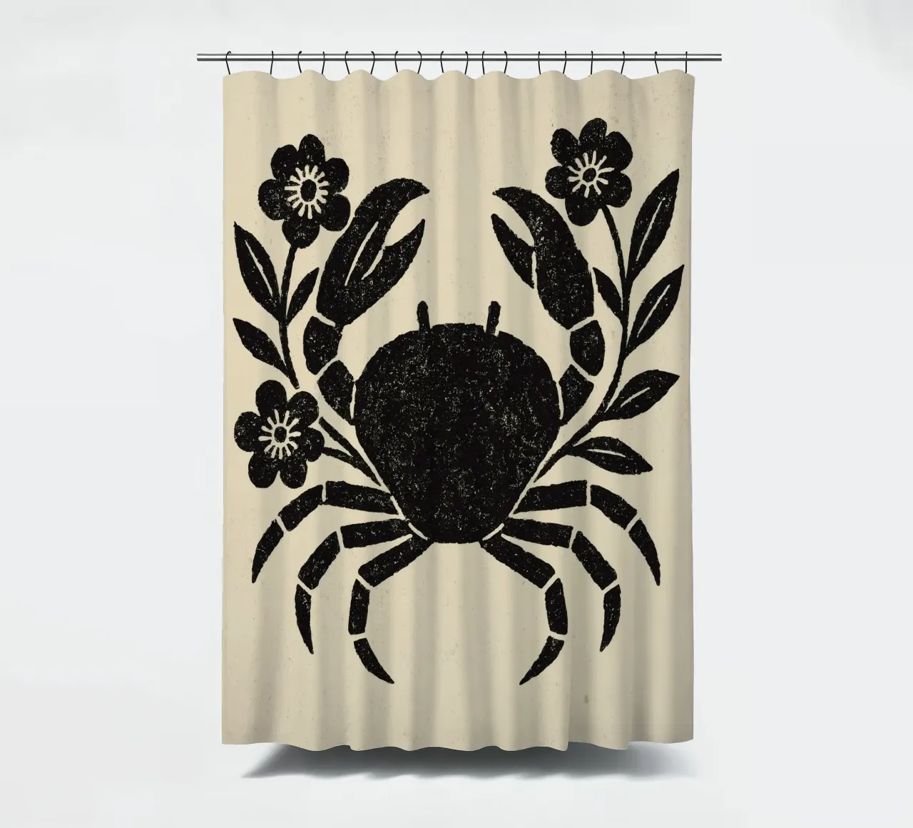 Crab And Flowers No 02 tenda da doccia da treechild