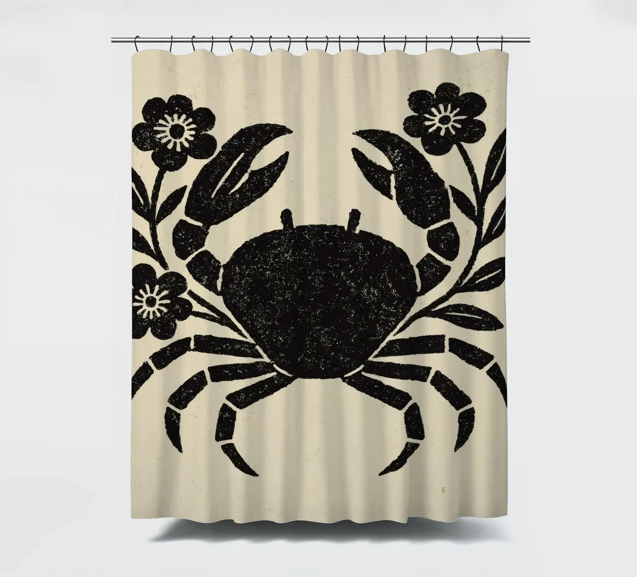 Crab And Flowers No 02 tenda da doccia da treechild