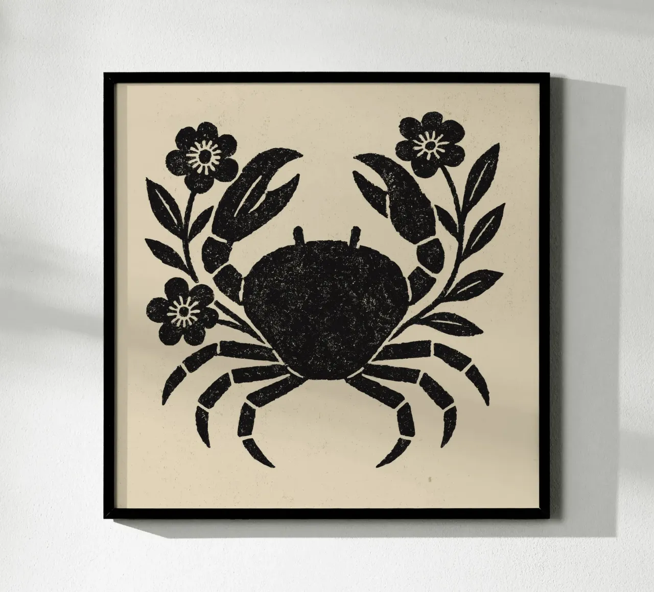 Crab And Flowers No 02 carta hahnemühle da treechild