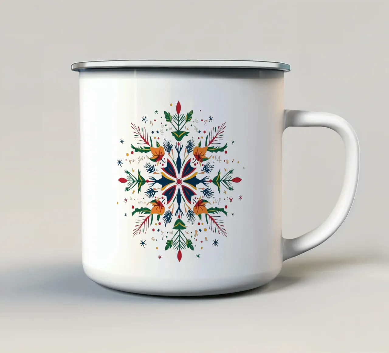 Mandala di Natale tazza in smalto da Spiritual Touch