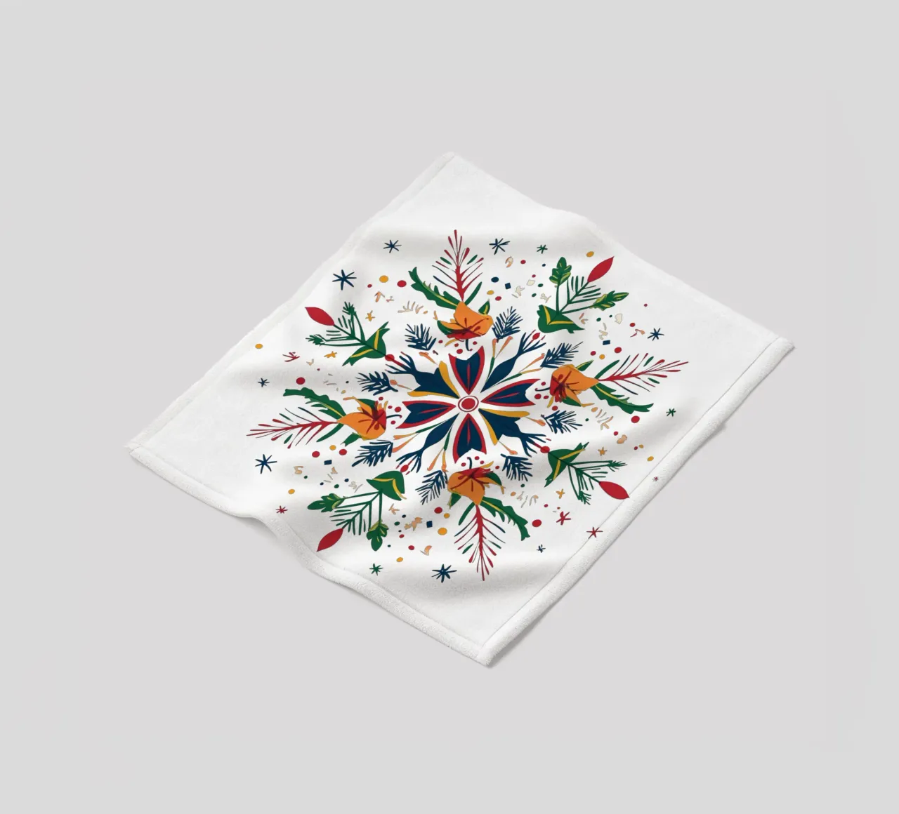 Christmas Mandala fleece blanket by Spiritual Touch