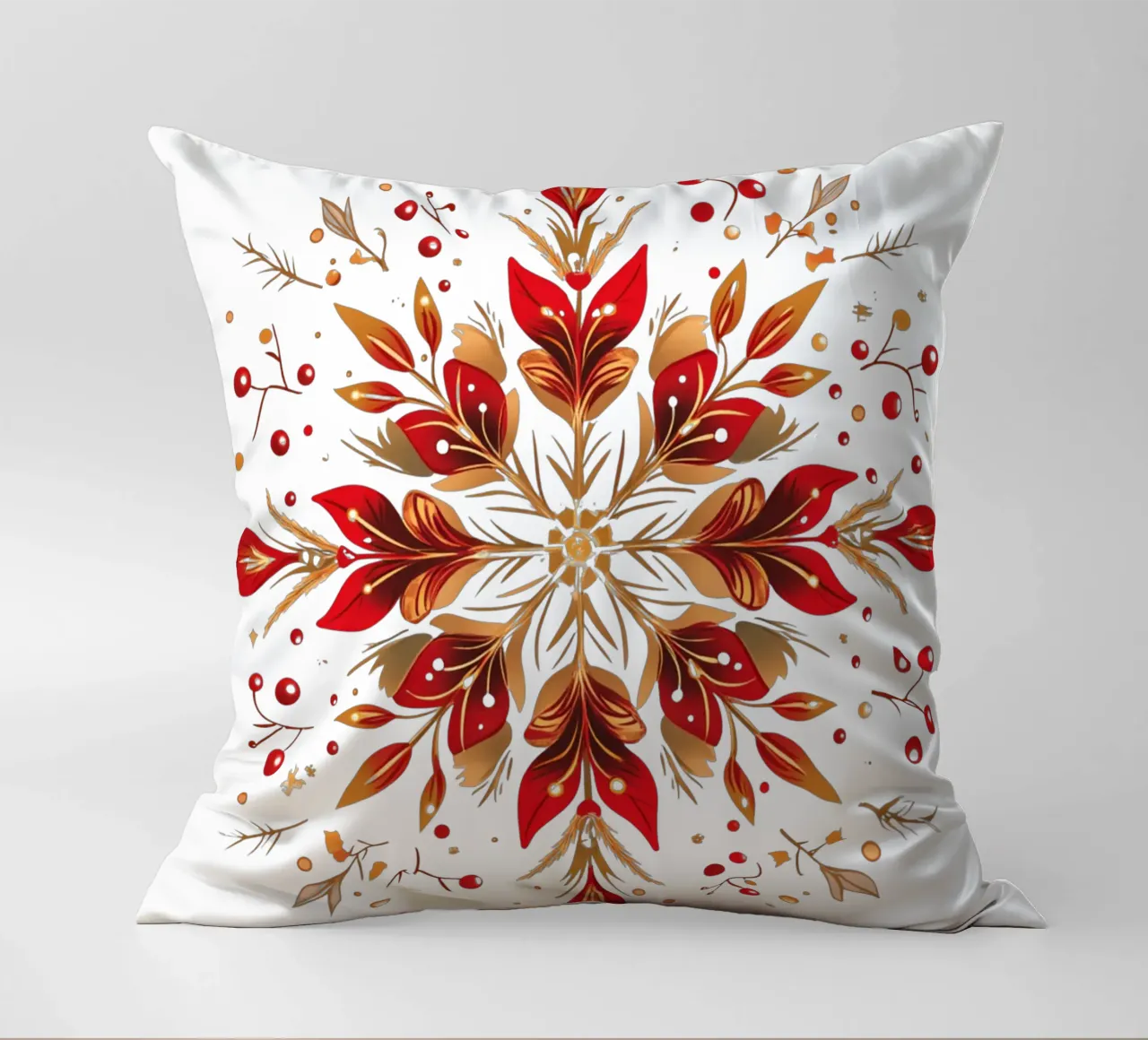 Christmas Mandala decorative cushion by Spiritual Touch