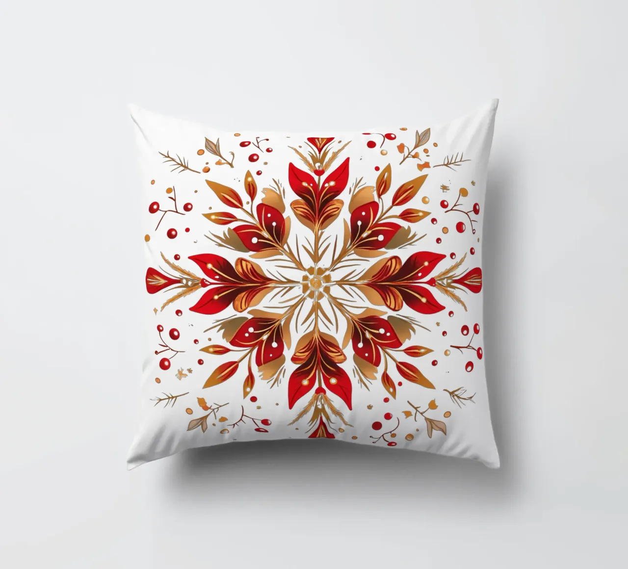 Christmas Mandala decorative cushion by Spiritual Touch