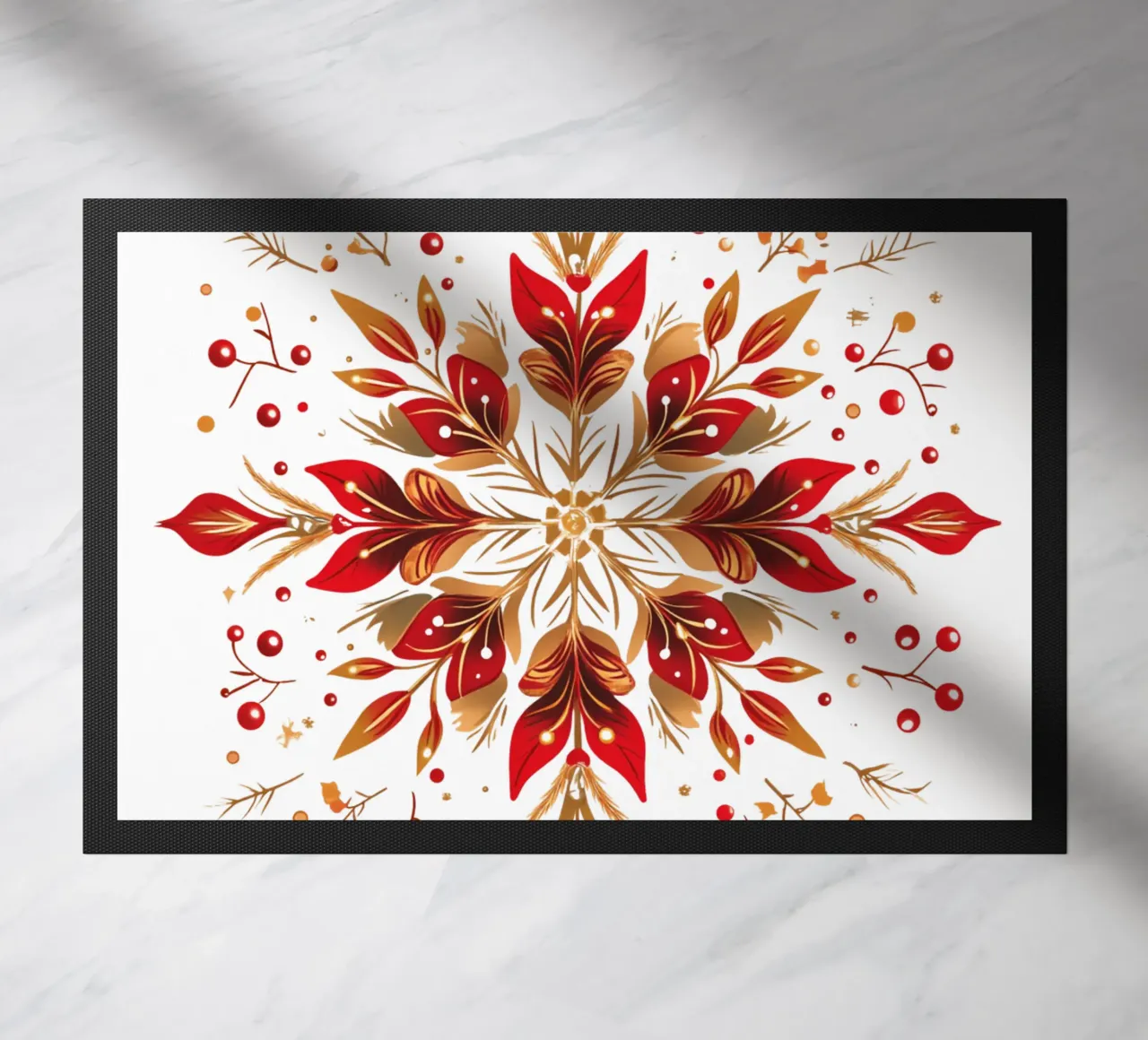 Christmas Mandala doormat by Spiritual Touch