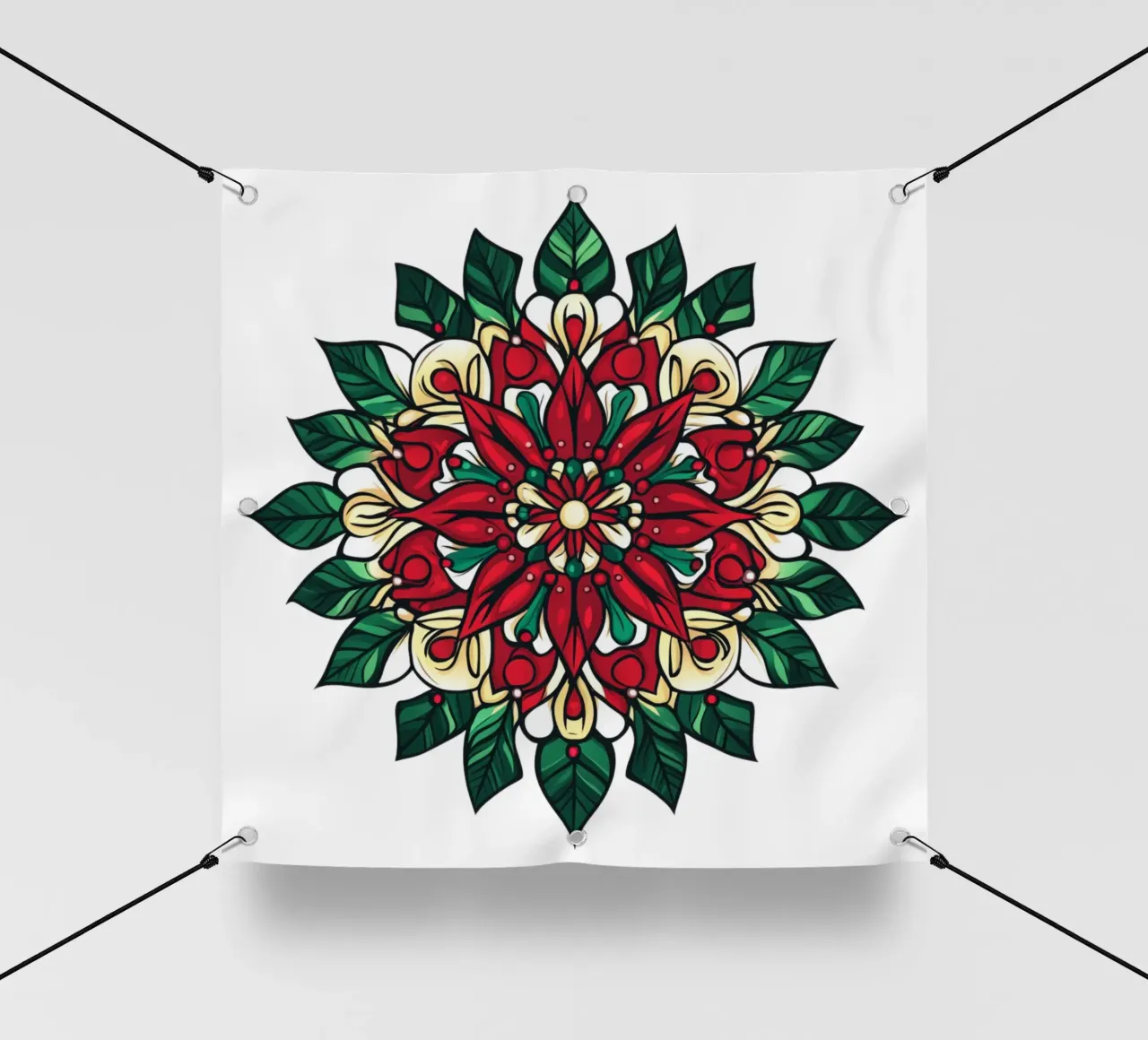 Christmas Mandala pvc cover by Spiritual Touch