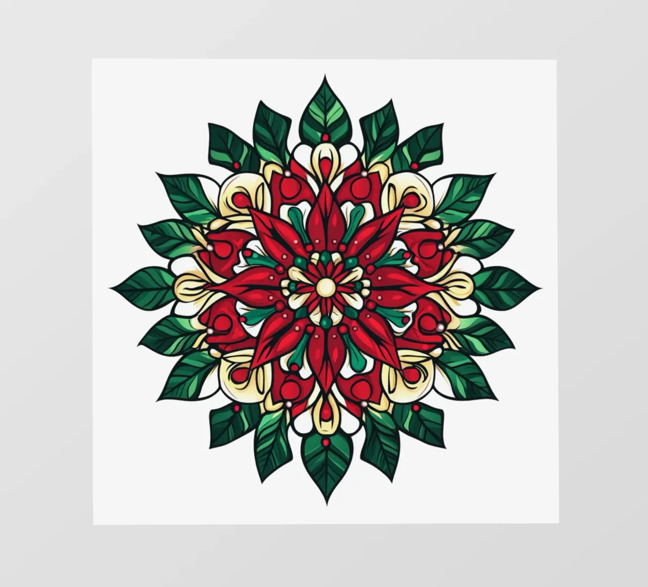 Christmas Mandala pvc cover by Spiritual Touch