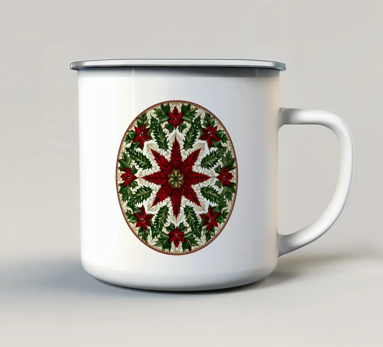 Mandala di Natale tazza in smalto da Spiritual Touch