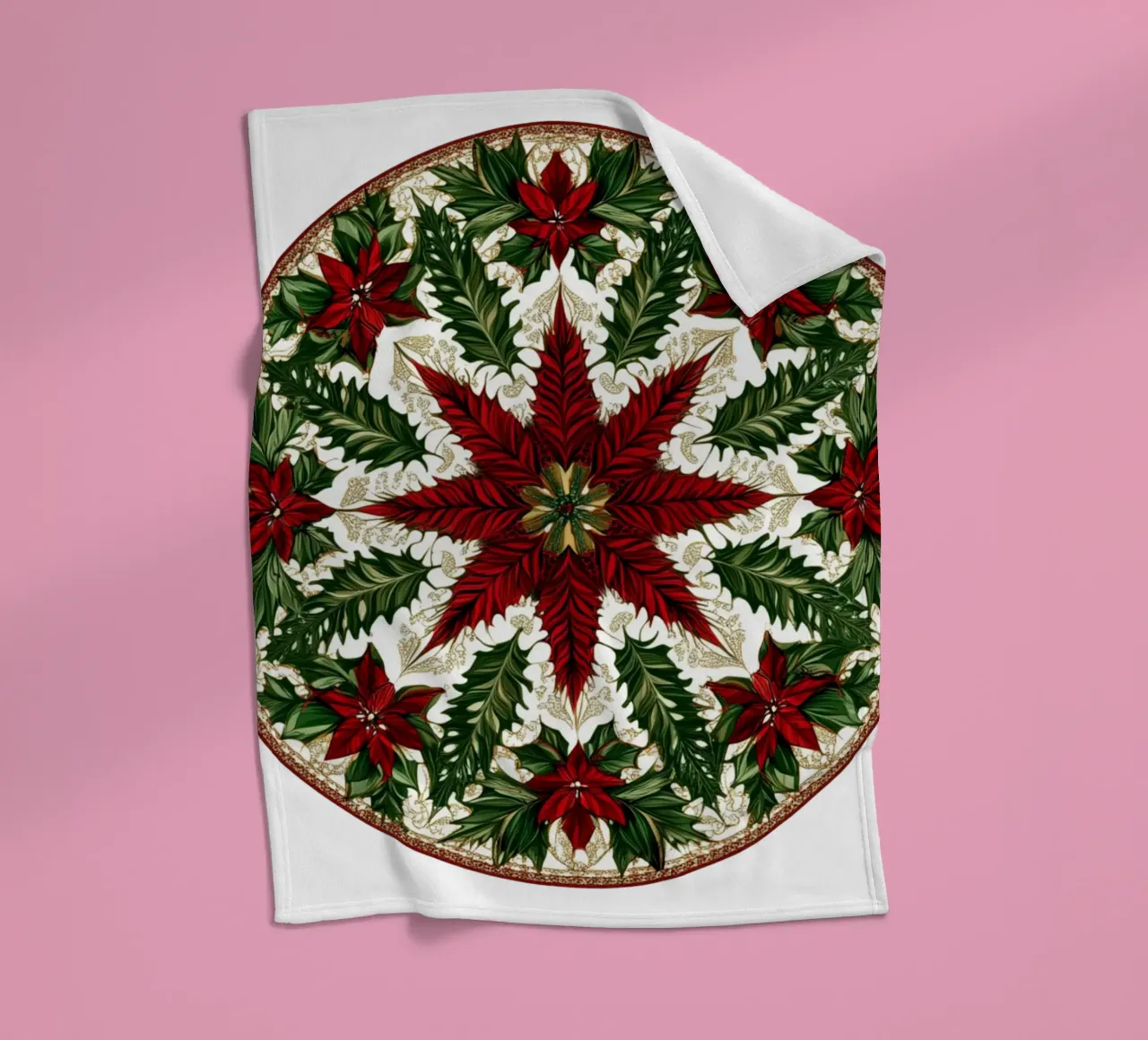 Mandala di Natale coperta in pile da Spiritual Touch
