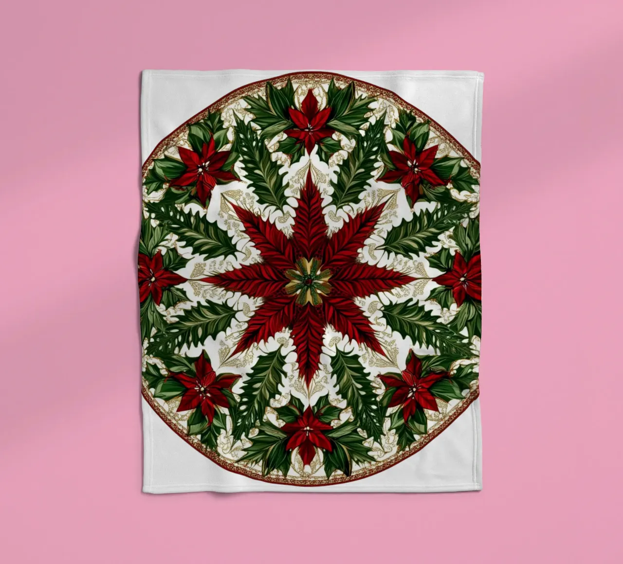 Mandala di Natale coperta in pile da Spiritual Touch