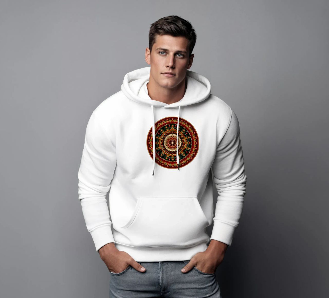 Mandala de Navidad sudadera con capucha de Spiritual Touch