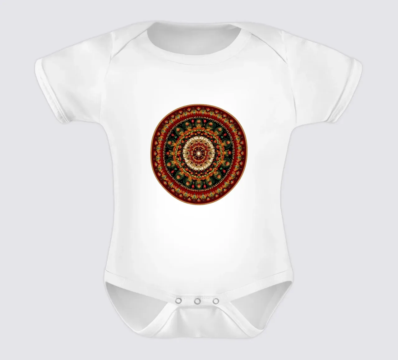 Mandala di Natale body neonato maniche corte da Spiritual Touch