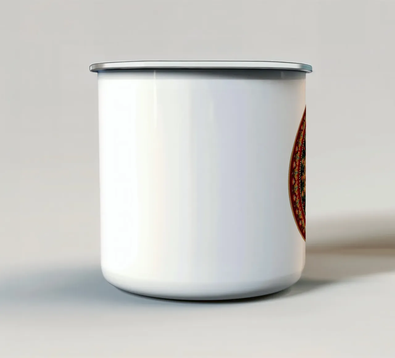 Christmas Mandala enamel mug by Spiritual Touch