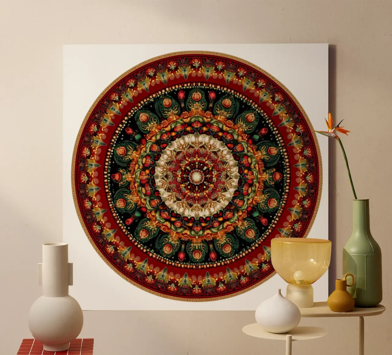 Mandala di Natale tela con Cornice a cassetta da Spiritual Touch