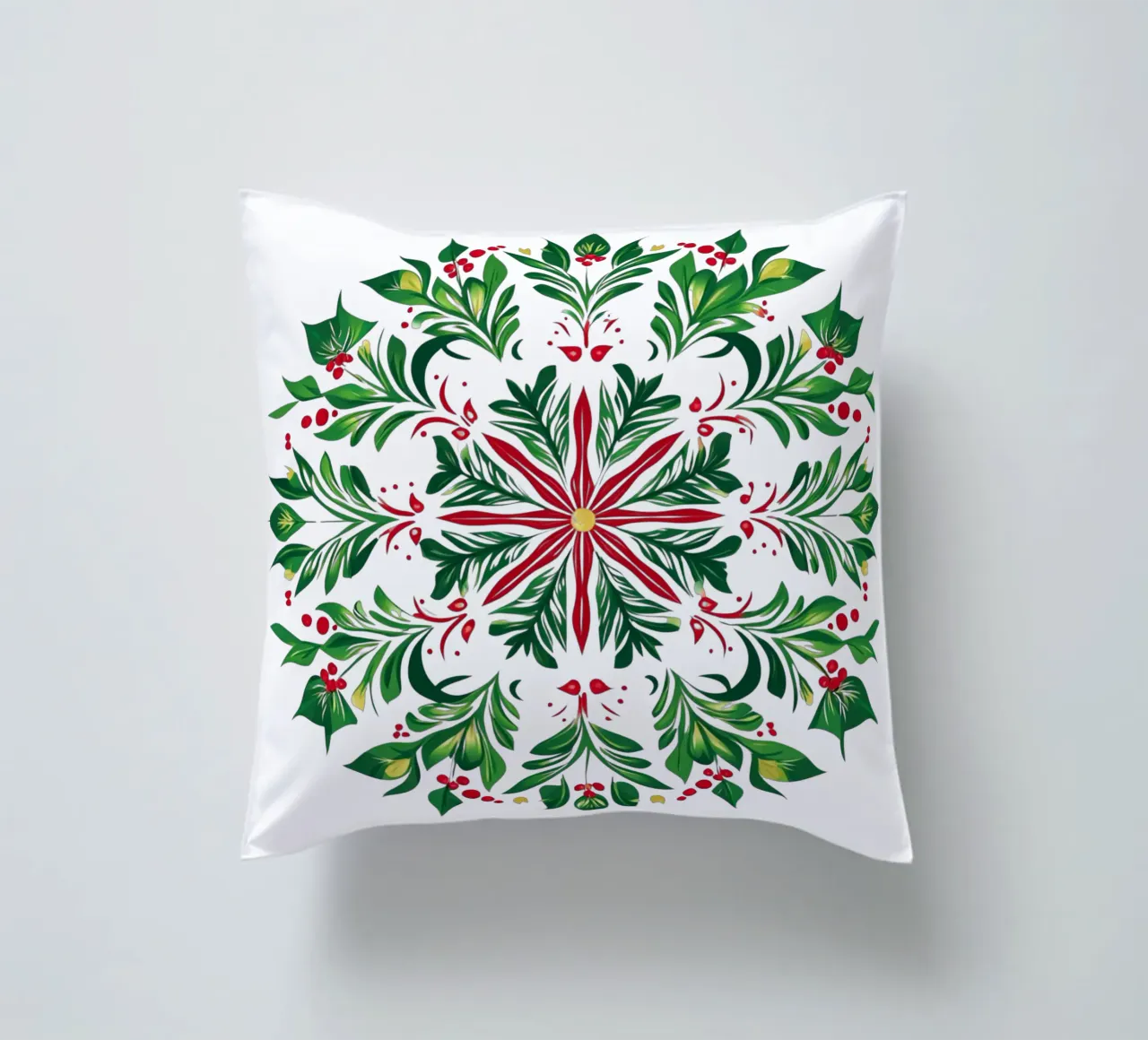 Christmas Mandala decorative cushion by Spiritual Touch