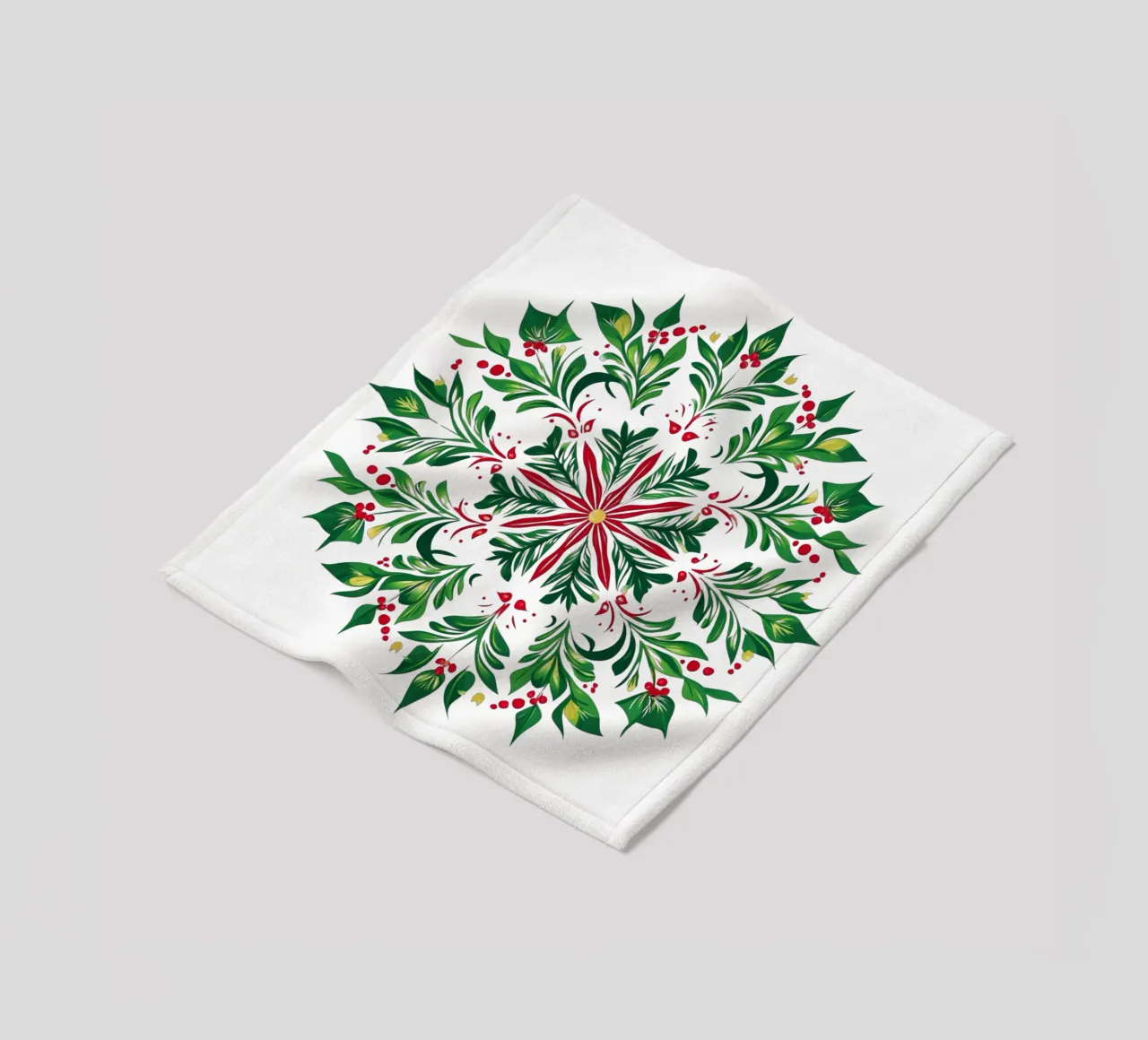 Christmas Mandala fleece blanket by Spiritual Touch
