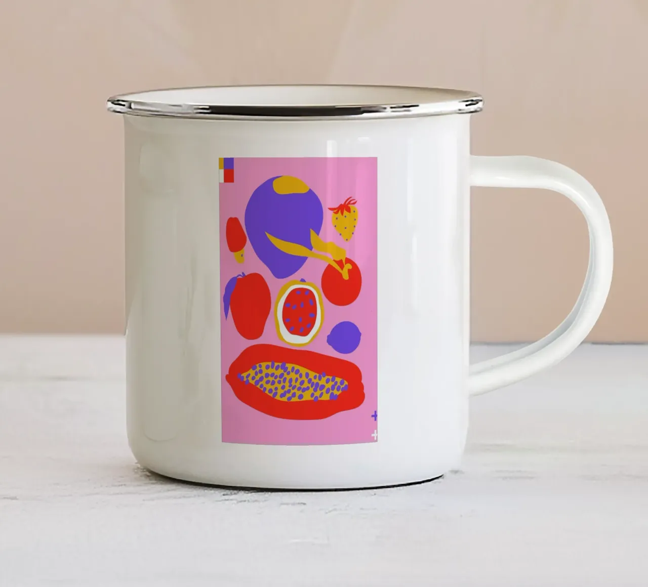 Summer Fuits tazza in smalto da Mariery Young