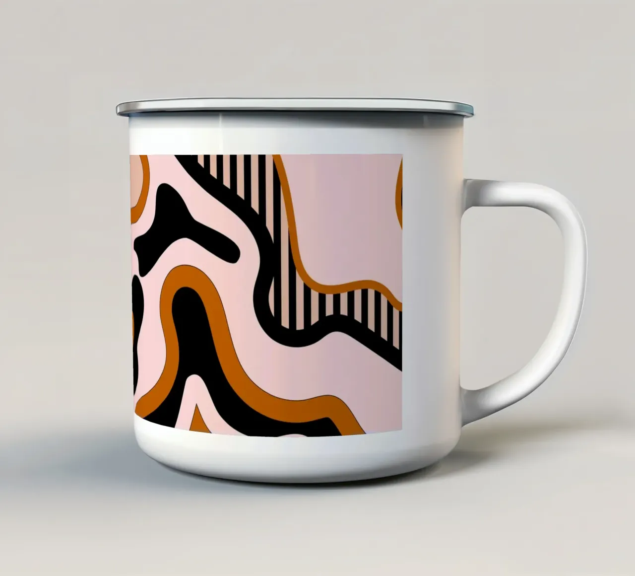 Viaggio bellissimo Caramello e panna tazza in smalto da SilverPegasus