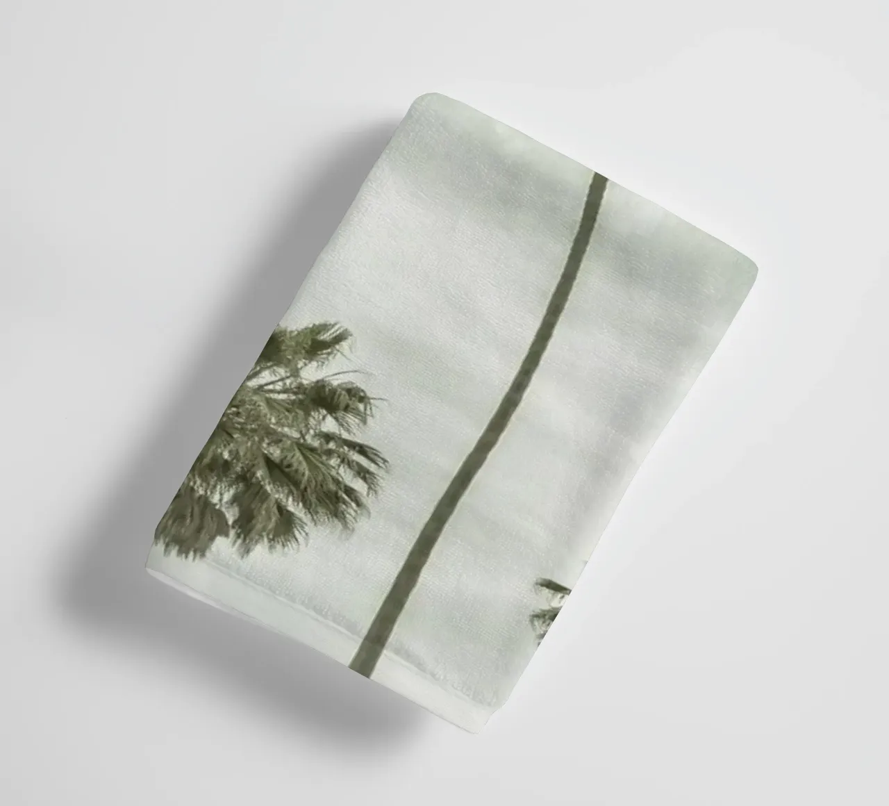 Idyllic palm trees in vintage style towel by Melanie Viola