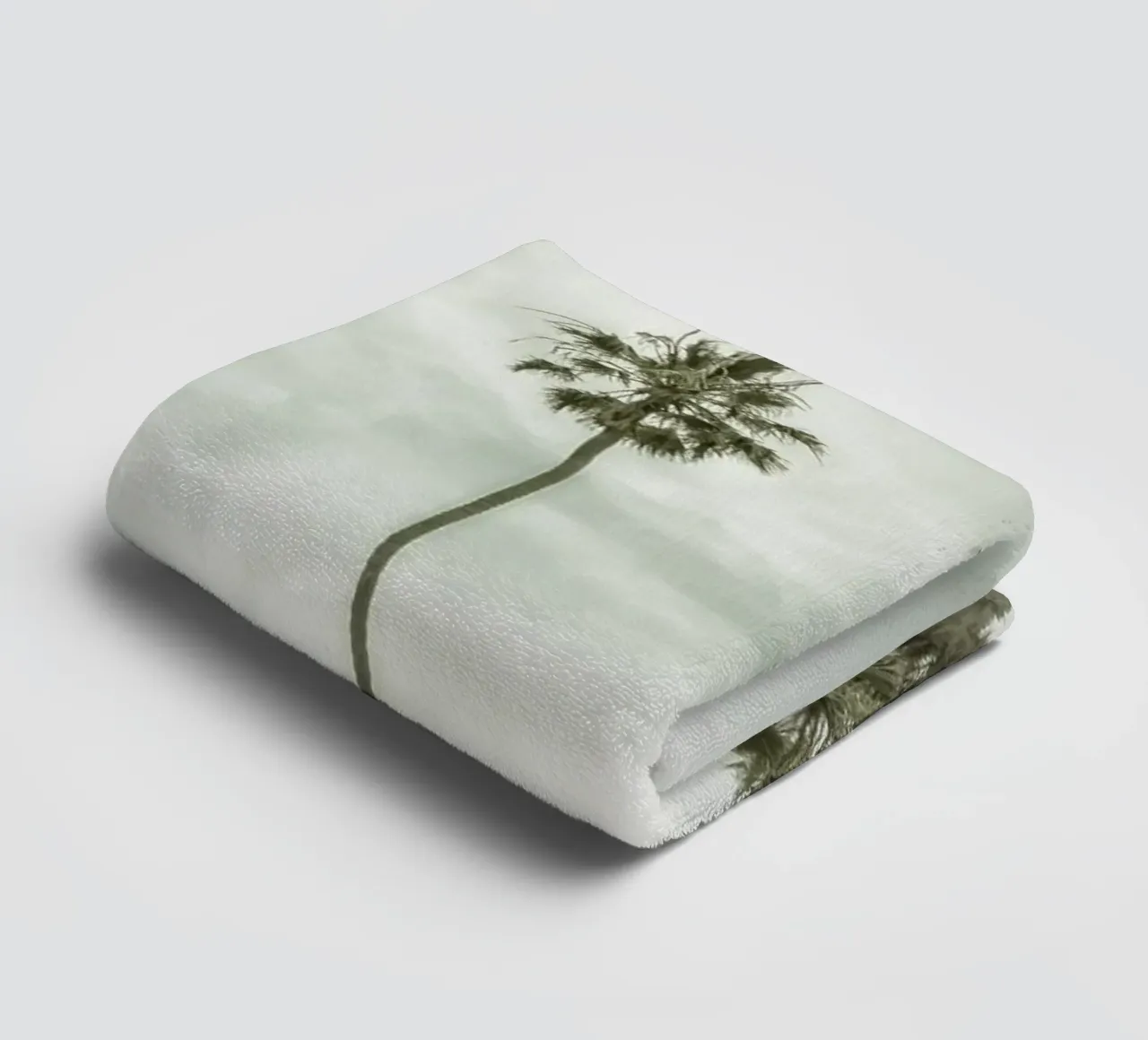 Idyllic palm trees in vintage style towel by Melanie Viola
