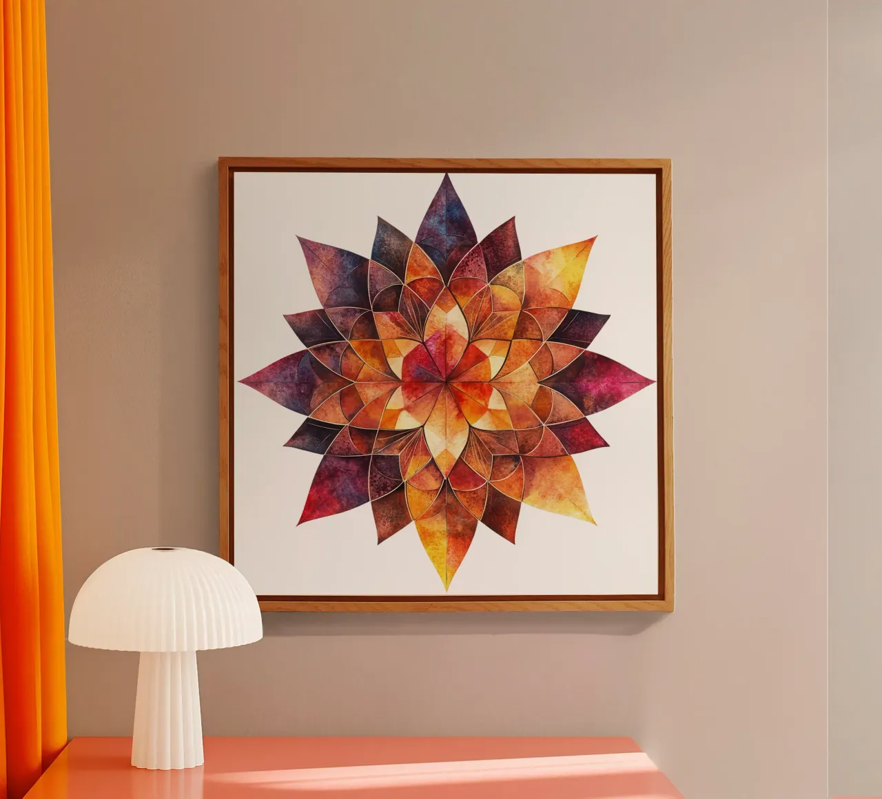 Herbst-Mandala Acryl-Glas von Spiritual Touch