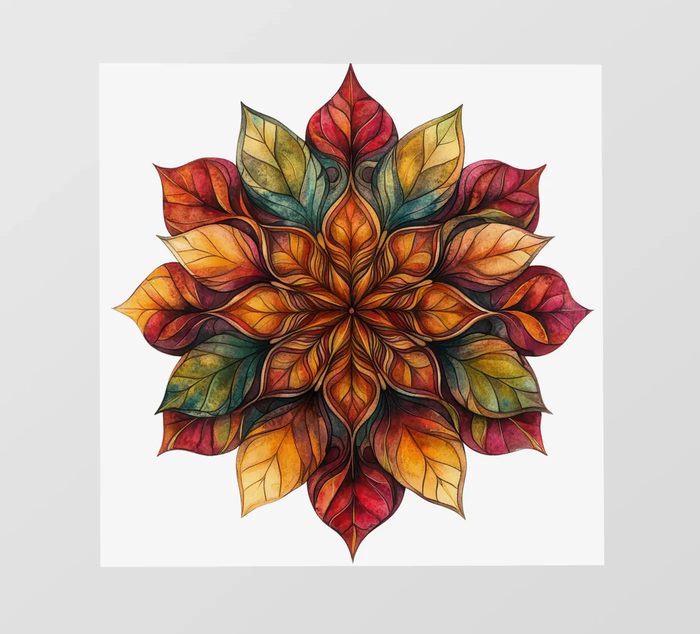 Herfst Mandala fotobehang van Spiritual Touch