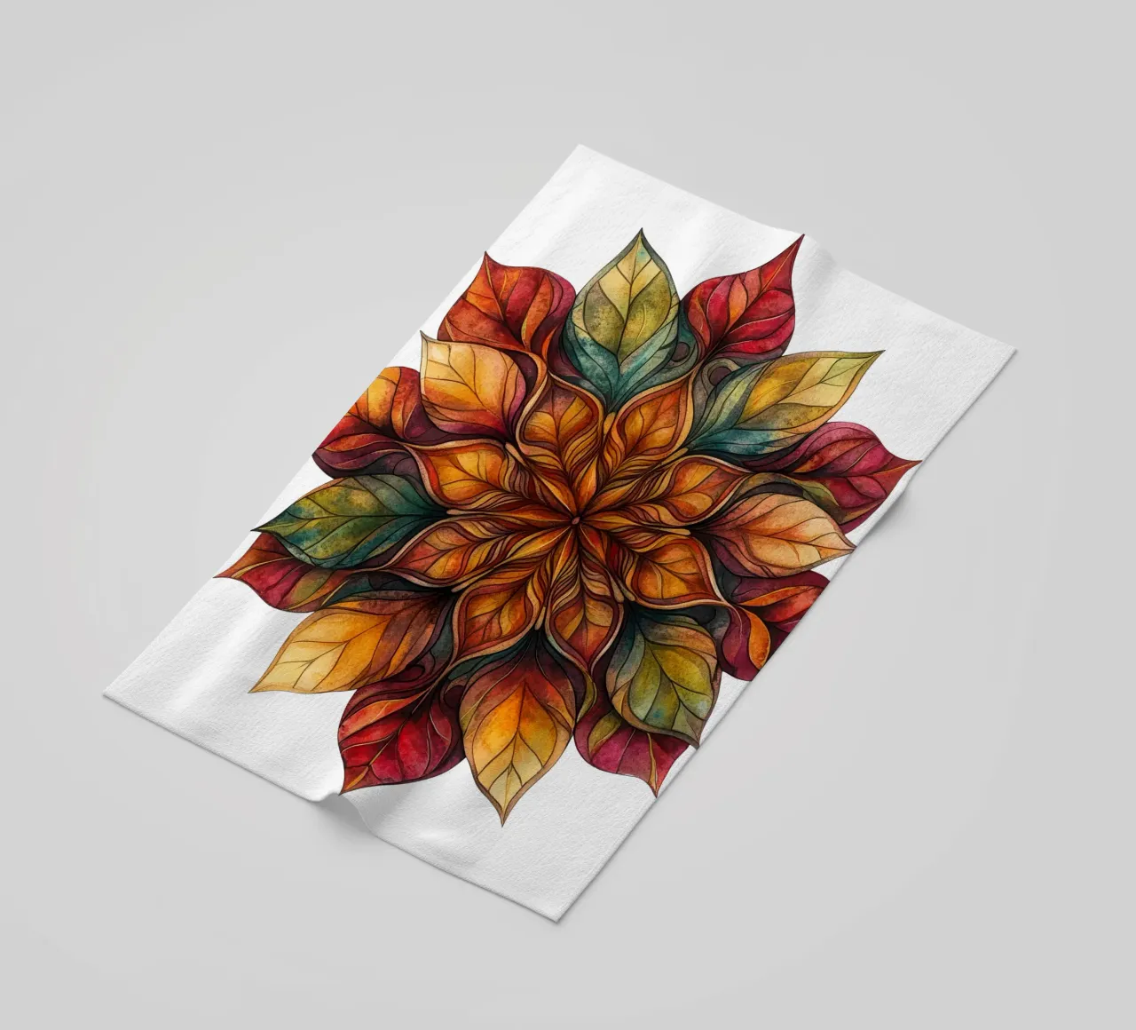 Mandala autunnale telo mare da Spiritual Touch