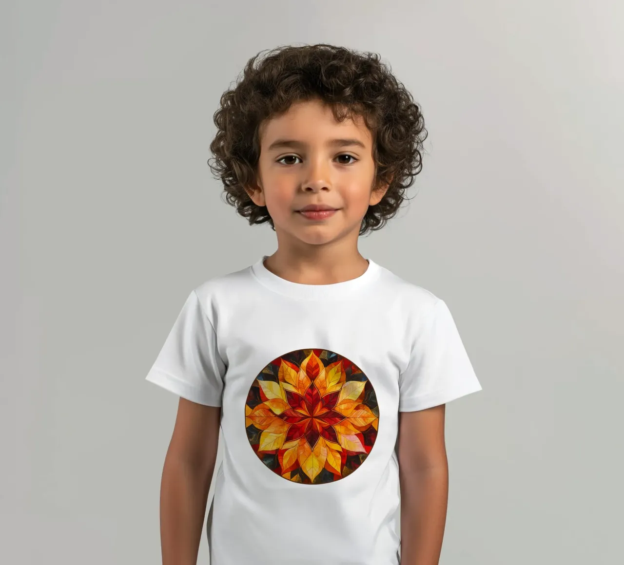 Fall Mandala kids t-shirt by Spiritual Touch