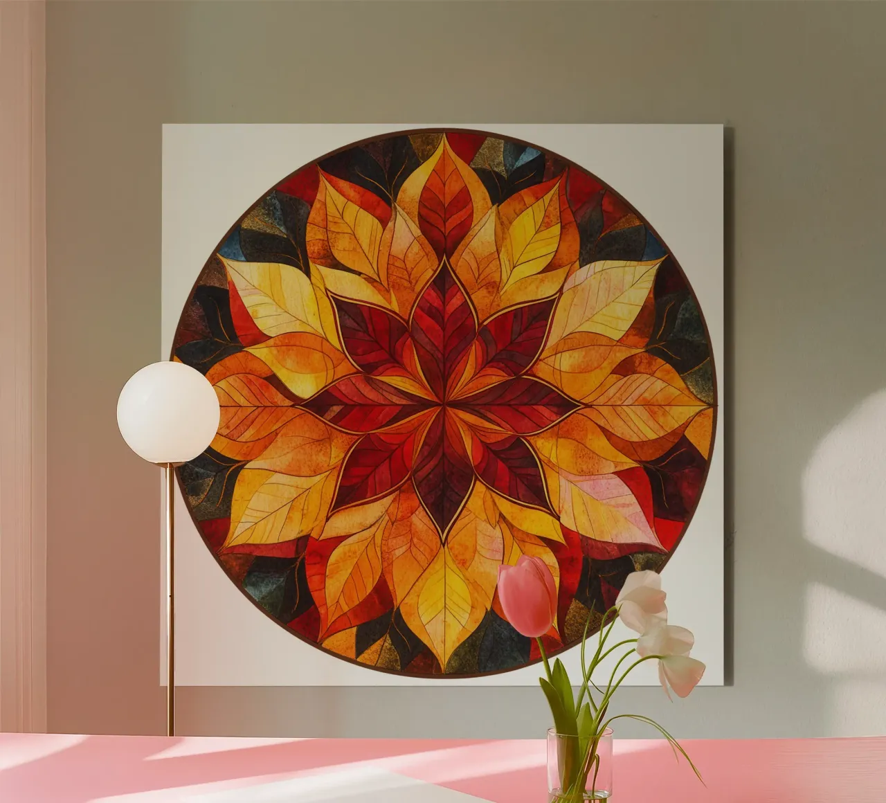 Mandala autunnale alluminio dibond da Spiritual Touch