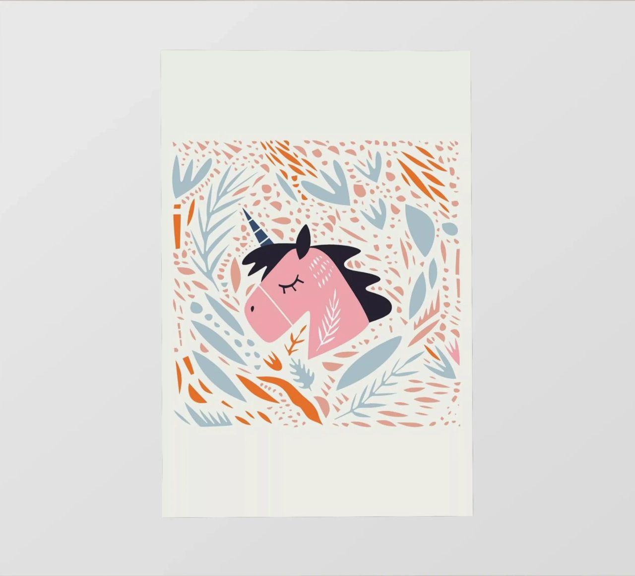 Unicorn in Nature telo in pvc da Little Flourishes