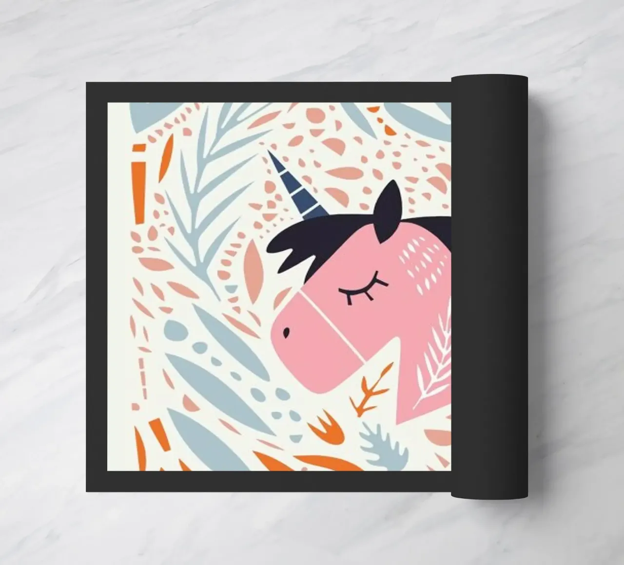 Unicorn in Nature felpudo de Little Flourishes