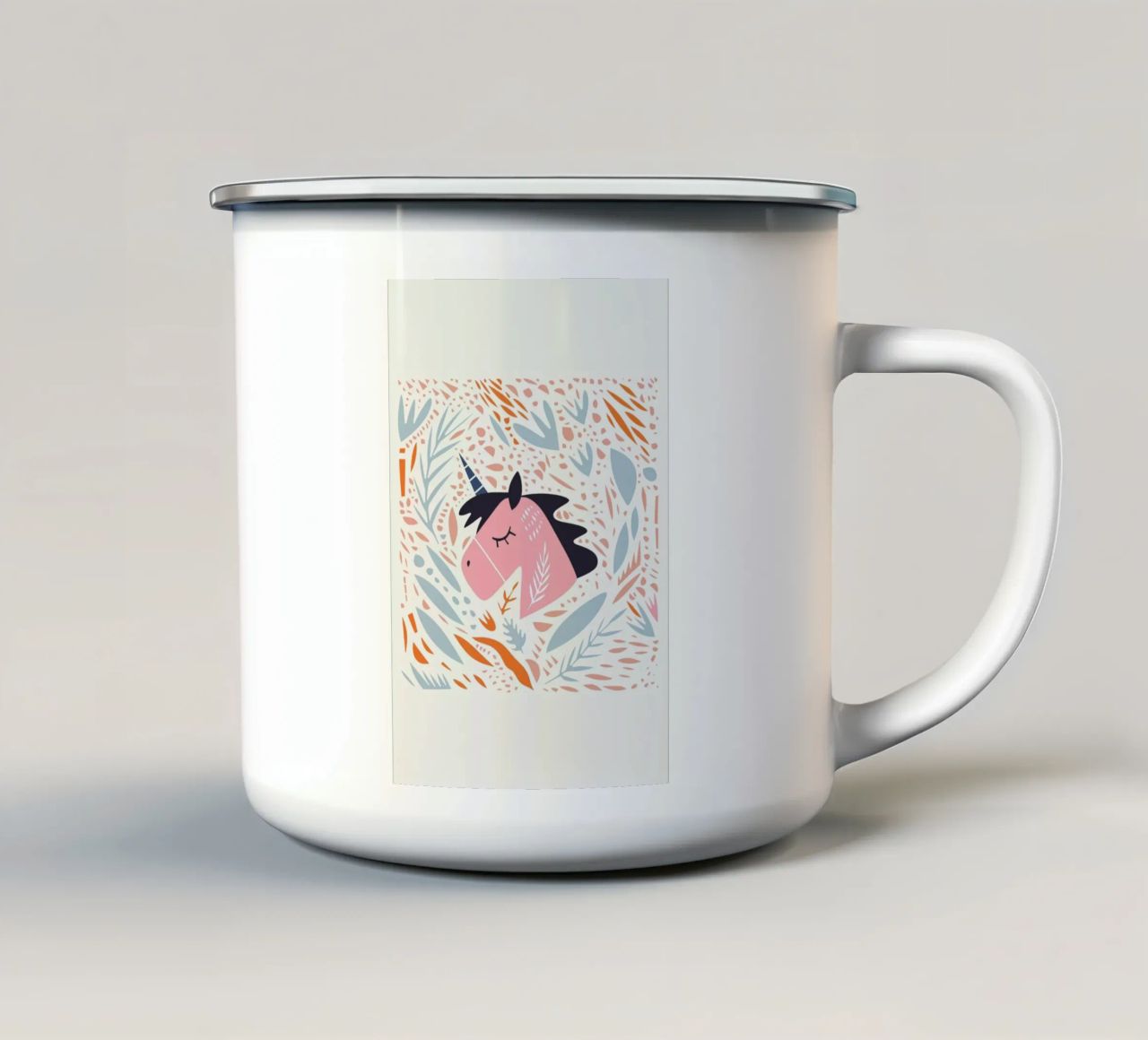 Unicorn in Nature tazza in smalto da Little Flourishes