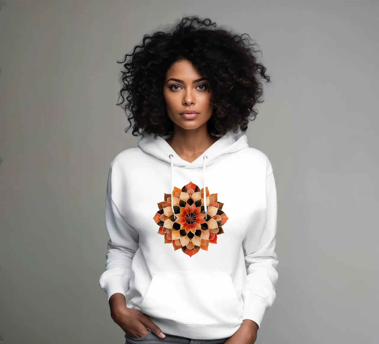 Mandala autunnale felpa con cappuccio da Spiritual Touch