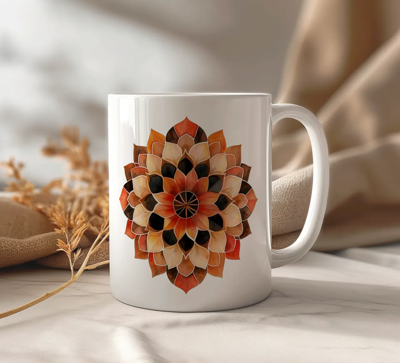 Mandala autunnale tazza in ceramica da Spiritual Touch