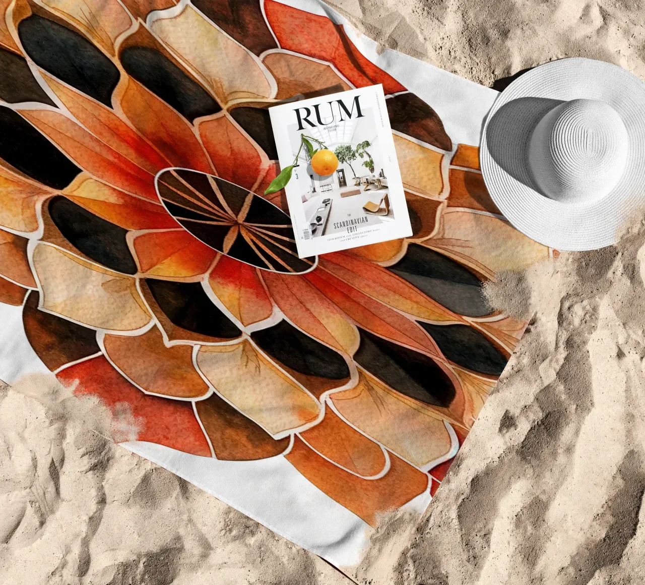 Mandala autunnale telo mare da Spiritual Touch