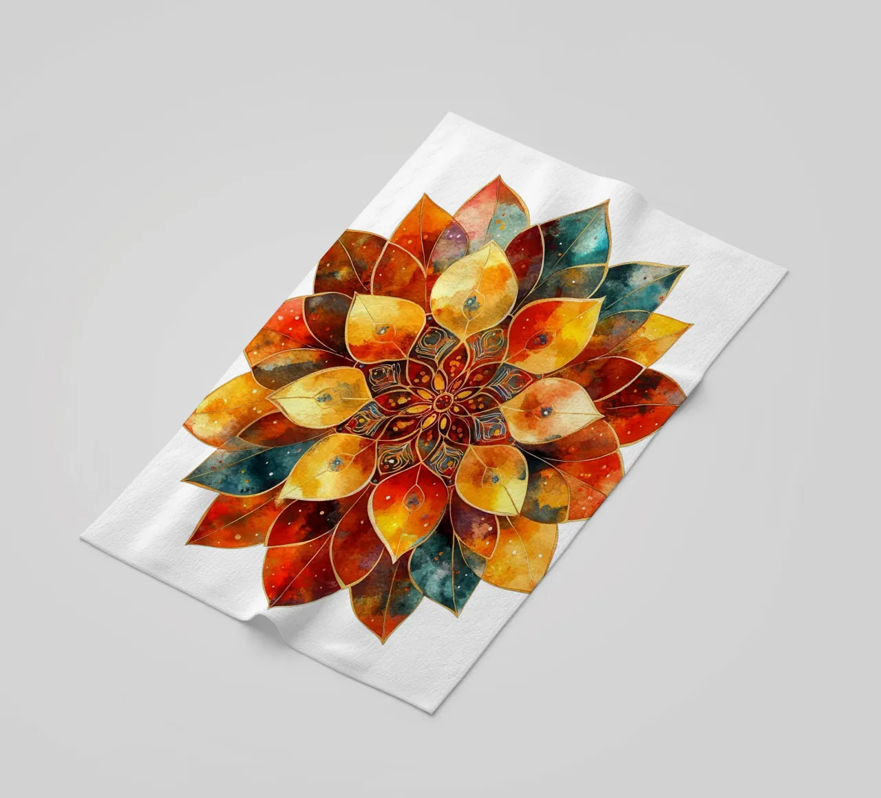 Mandala autunnale telo mare da Spiritual Touch